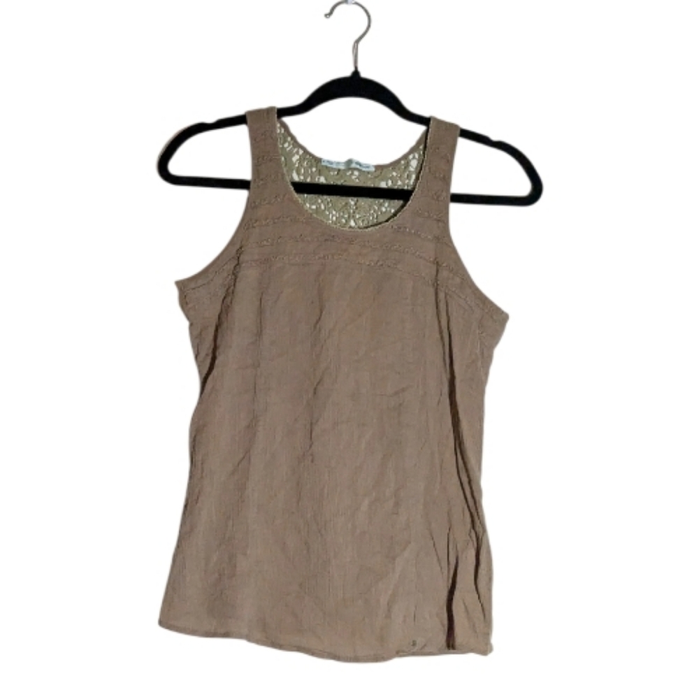 Maurices Boho Crochet Back Tank Top, Small